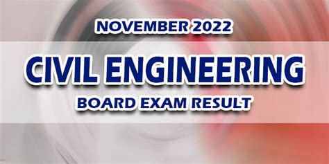 november 2022 civil engineering board exam result|H.